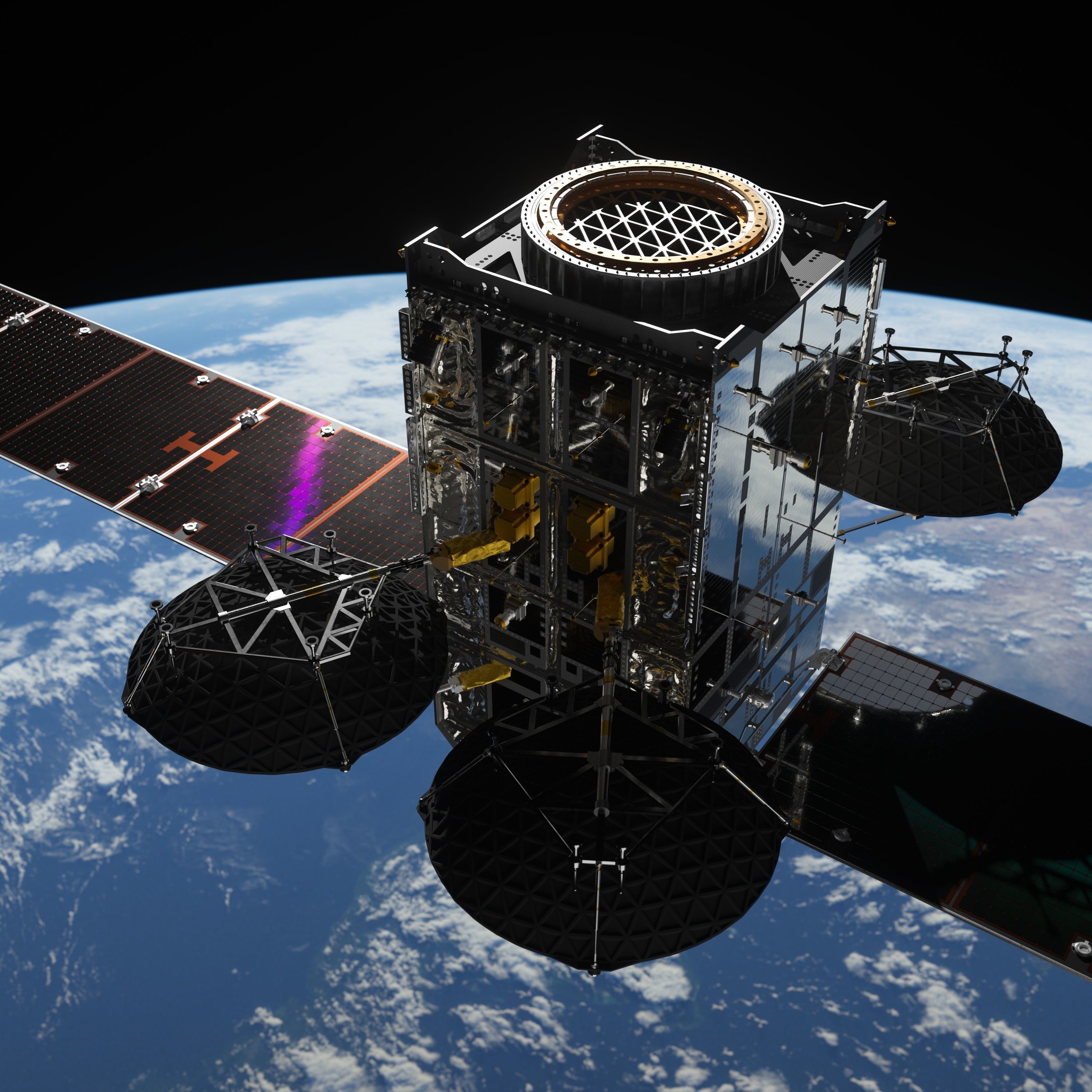 High Poly Com Satellite - C4D Octane 3D model_2