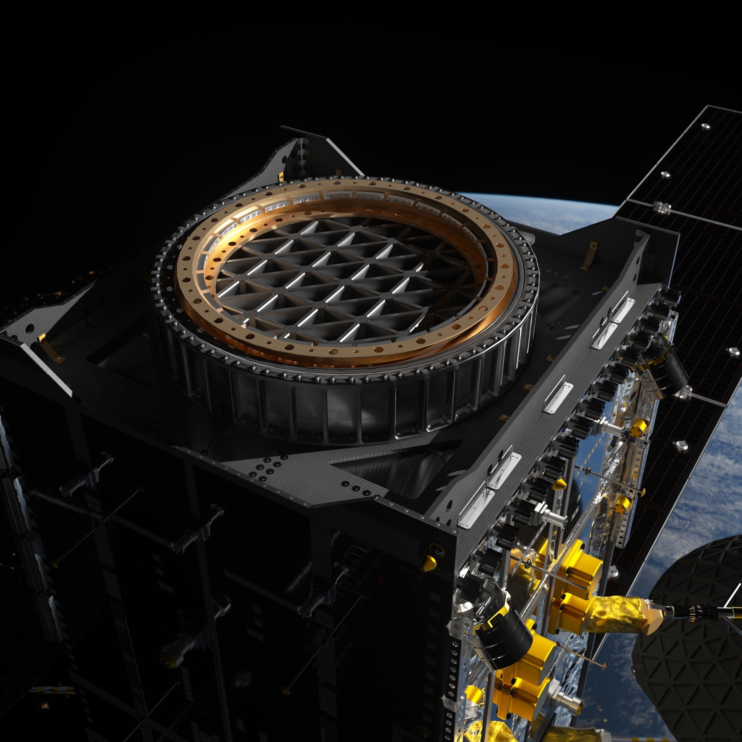 High Poly Com Satellite - C4D Octane 3D model_4