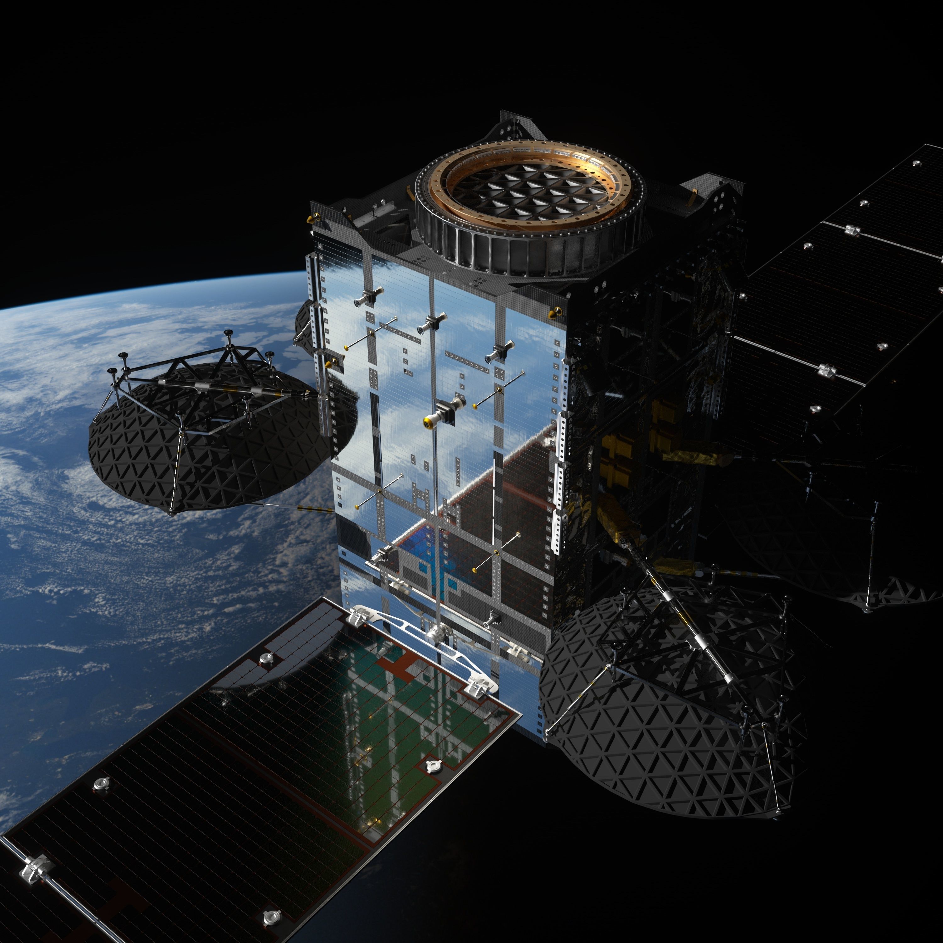 High Poly Com Satellite - C4D Octane 3D model_6