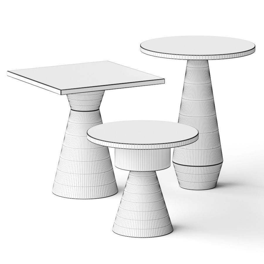 Draenert Totem Coffee Tables 3D model_1