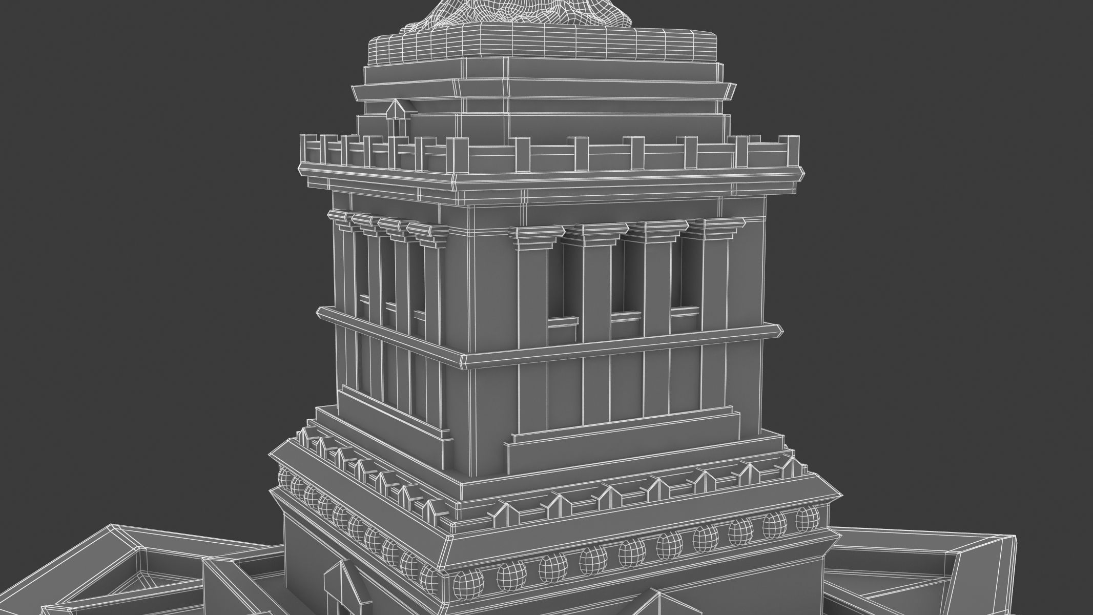 Statue of Liberty 2 Low-poly 3D model_16