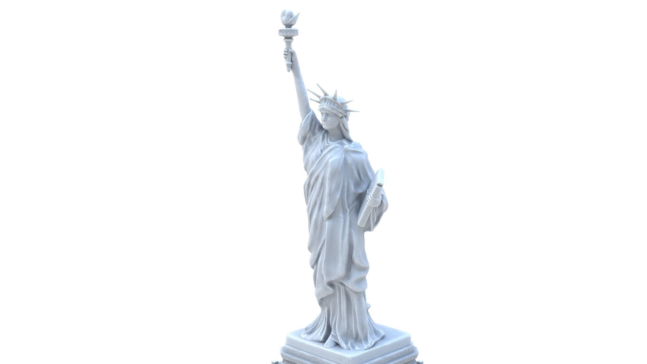 Statue of Liberty 2 Low-poly 3D model_5