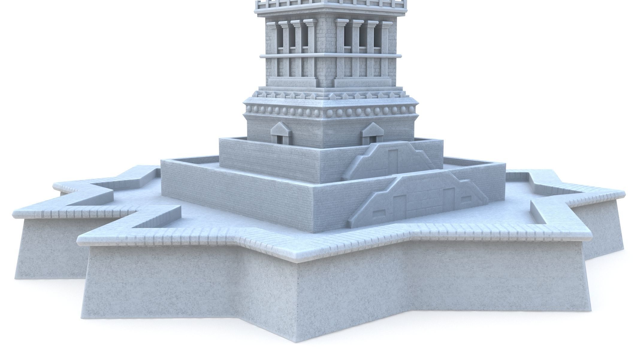 Statue of Liberty 2 Low-poly 3D model_7