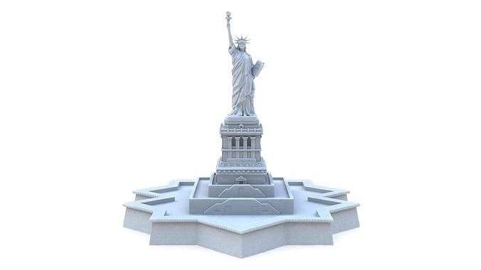 Statue of Liberty 2 Low-poly 3D model