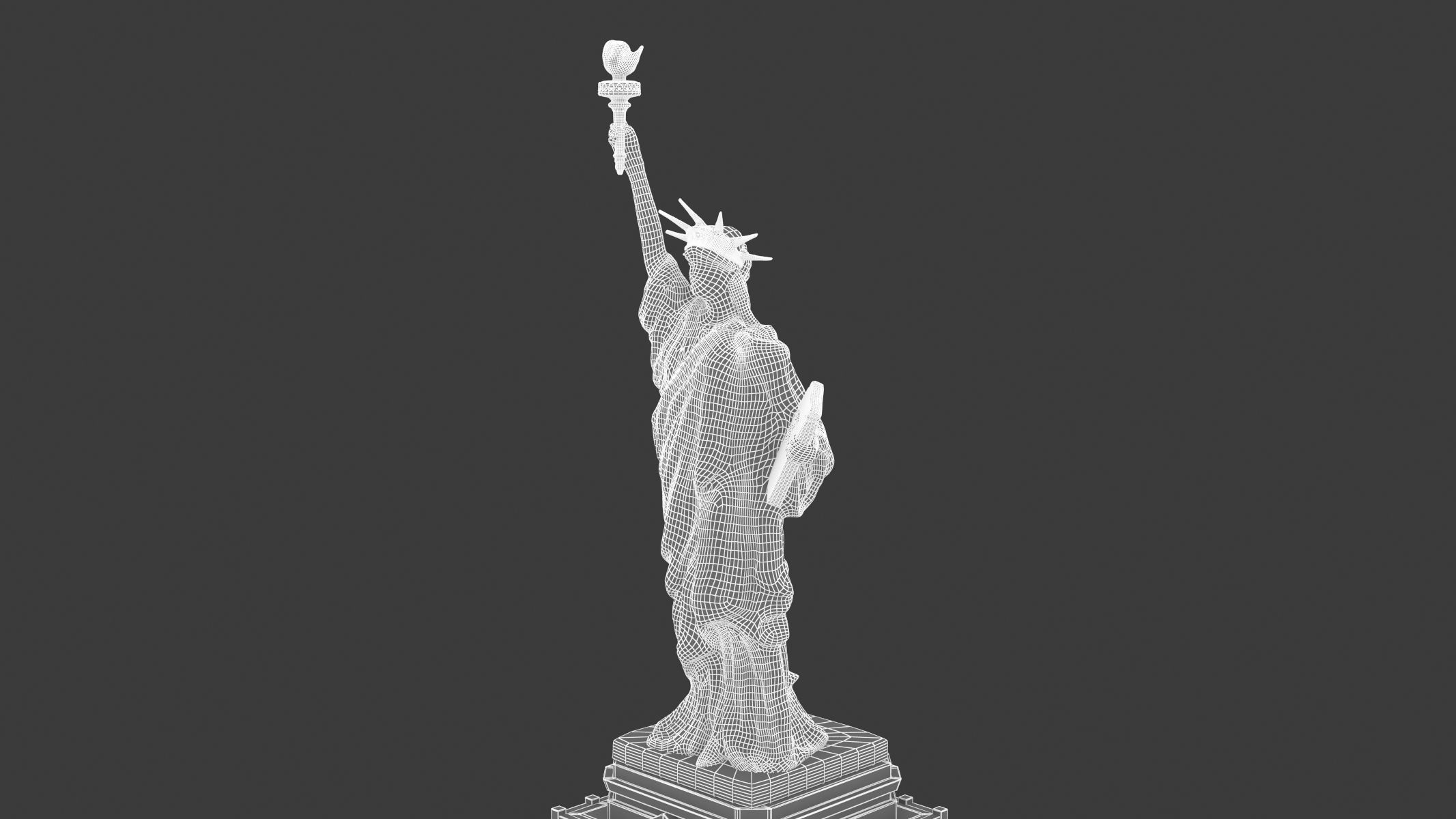 Statue of Liberty 2 Low-poly 3D model_15
