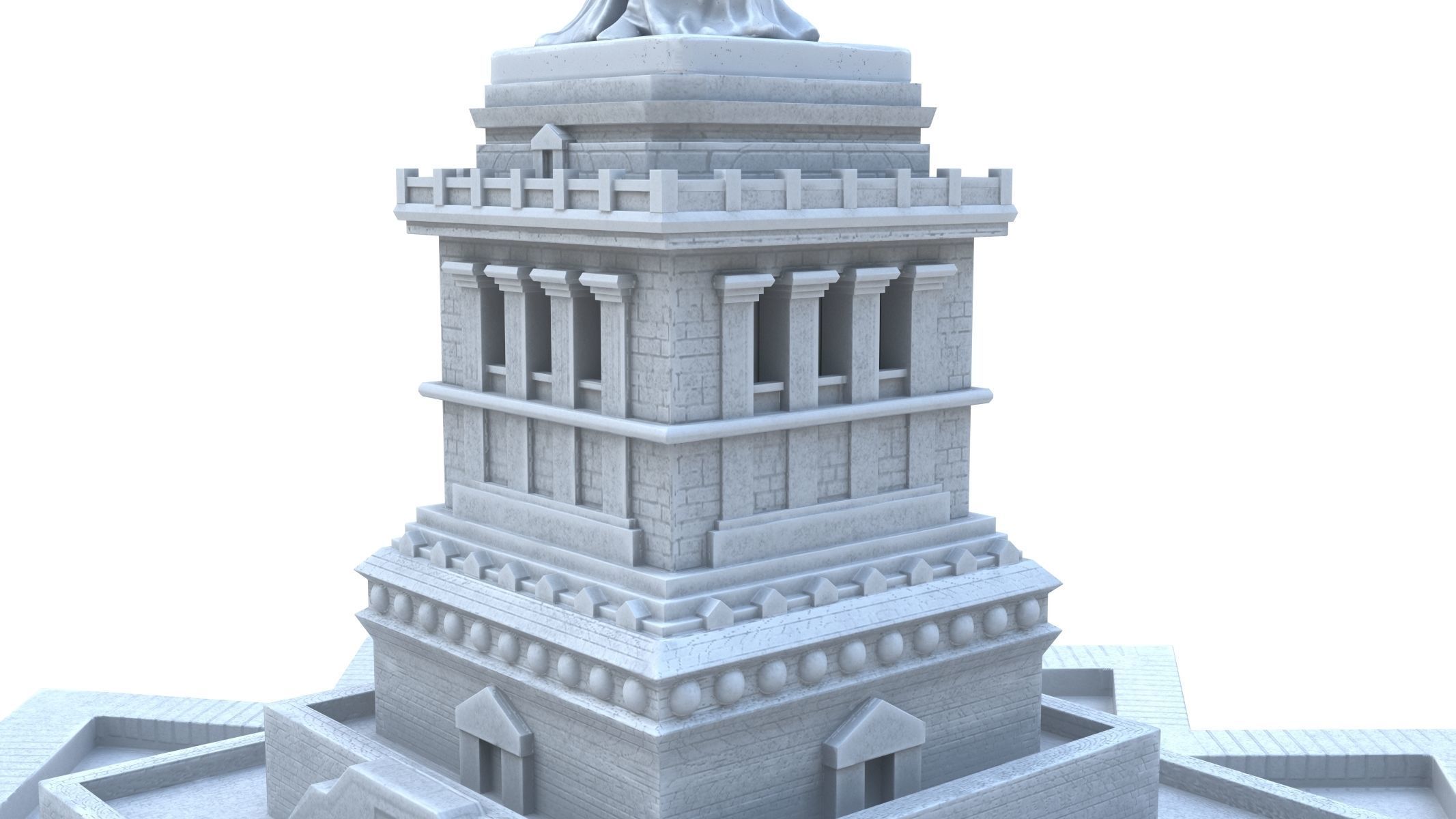 Statue of Liberty 2 Low-poly 3D model_6