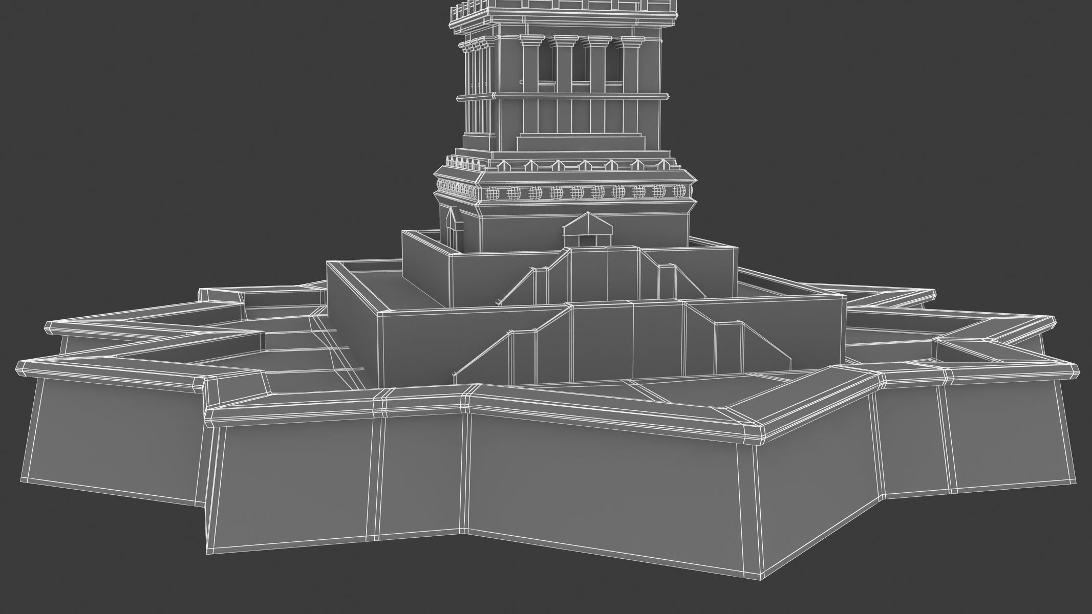 Statue of Liberty 2 Low-poly 3D model_17