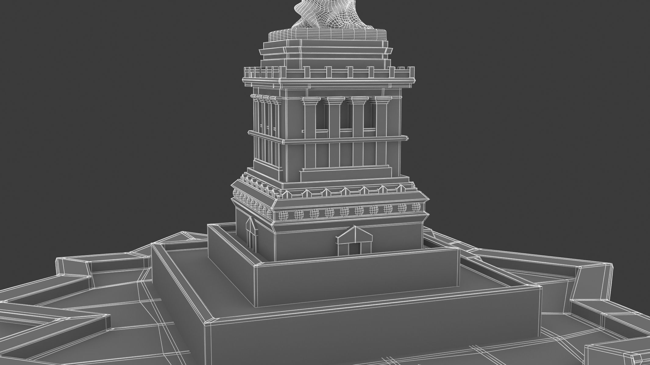 Statue of Liberty 2 Low-poly 3D model_19