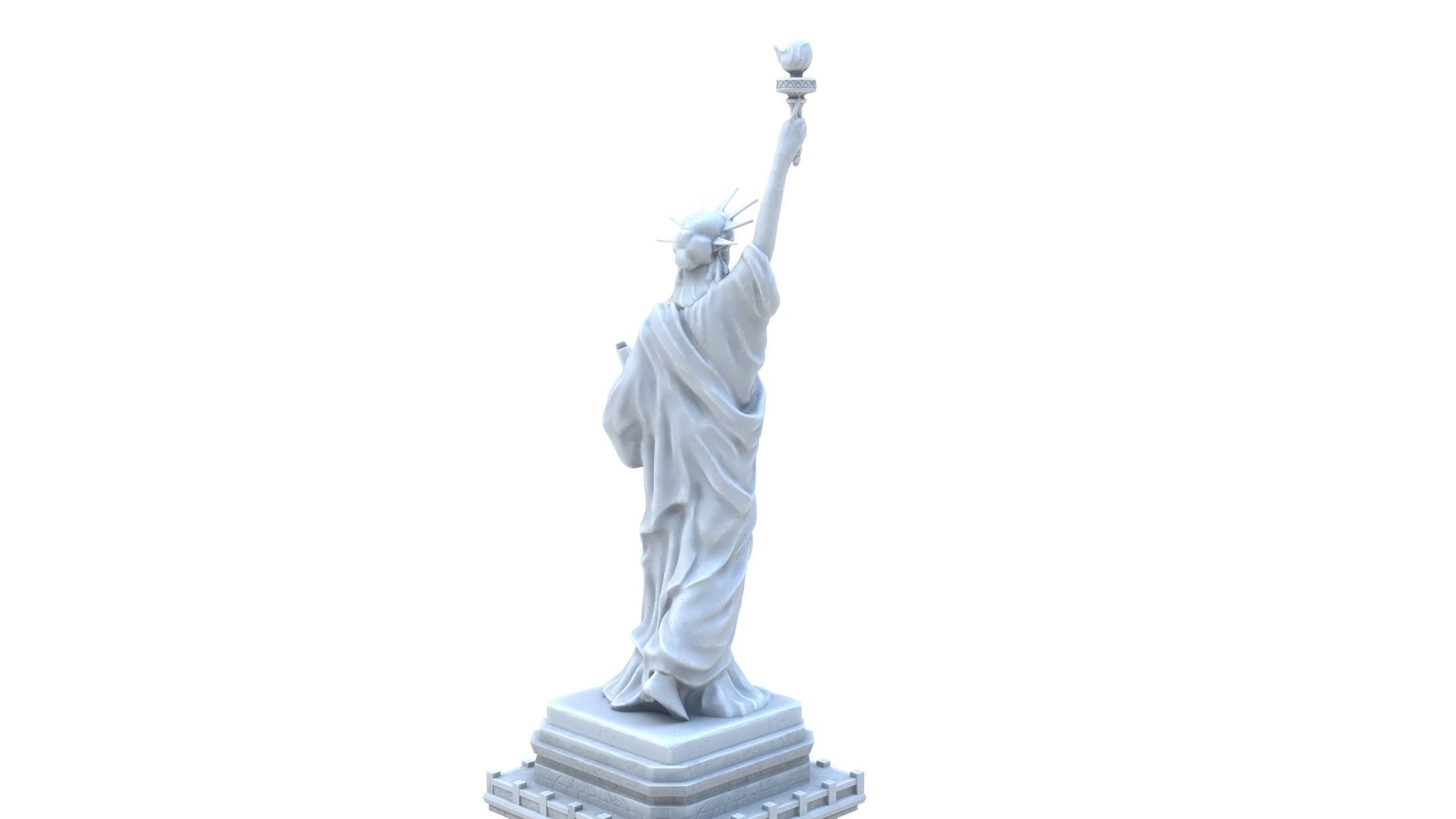 Statue of Liberty 2 Low-poly 3D model_8