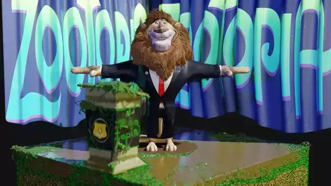 Mayor Leodore from zootopia 3D model