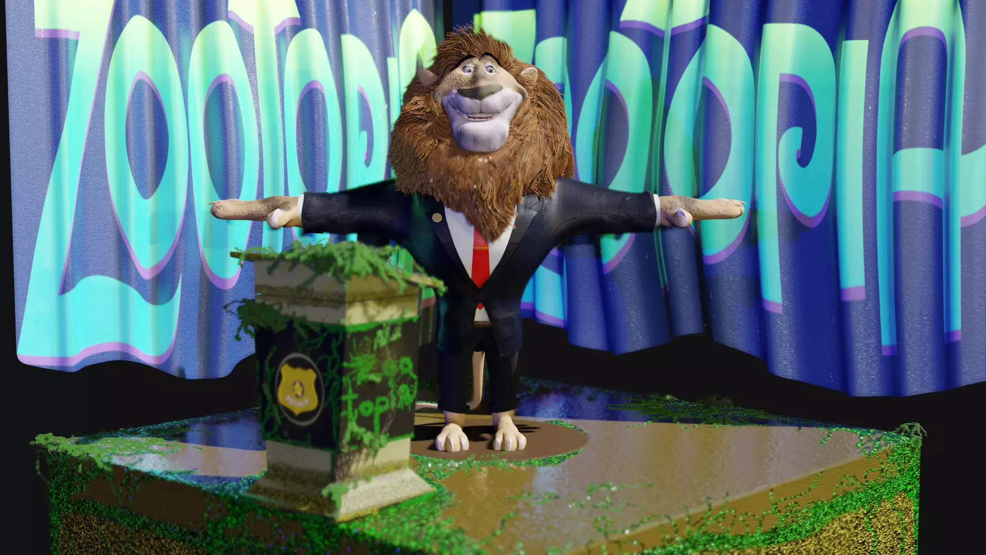 Mayor Leodore from zootopia 3D model