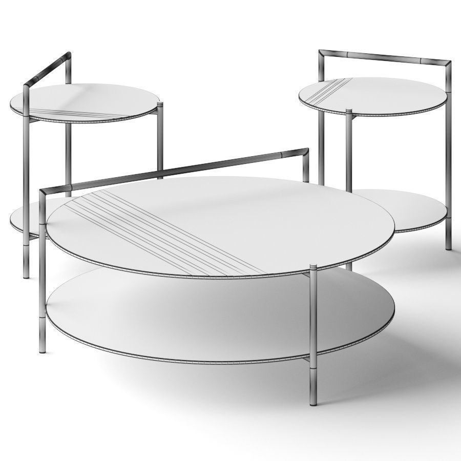 Frigerio Salotti Kevin Coffee Tables 3D model_1