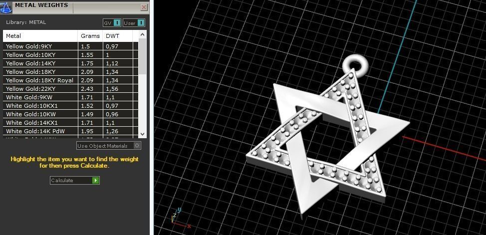 411 Pendant star of David 3D print model_7