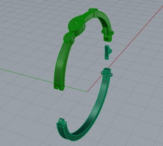 402 Bracelet with stones 3D print model_8