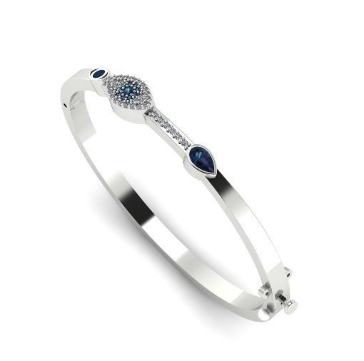 402 Bracelet with stones 3D print model_3