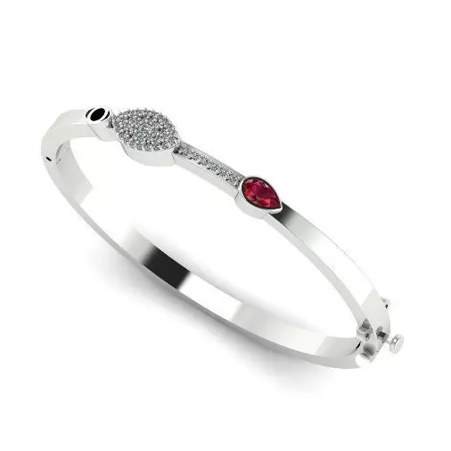 402 Bracelet with stones 3D print model_0