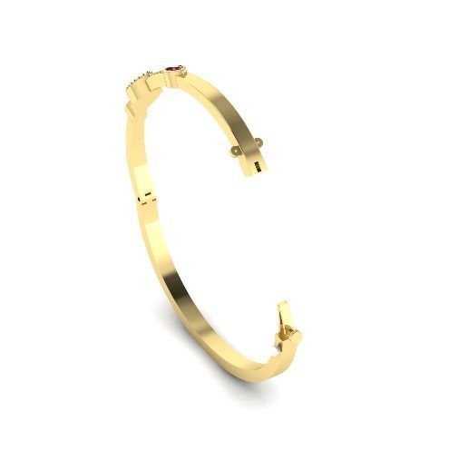 402 Bracelet with stones 3D print model_2