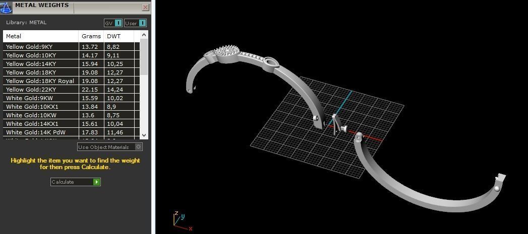 402 Bracelet with stones 3D print model_4