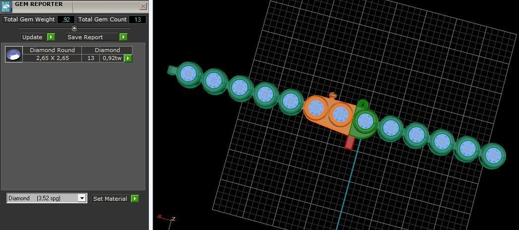 390 Tenis Bracelet 3D print model_10