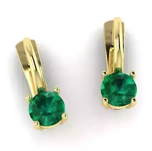 384 Earrings with one stone