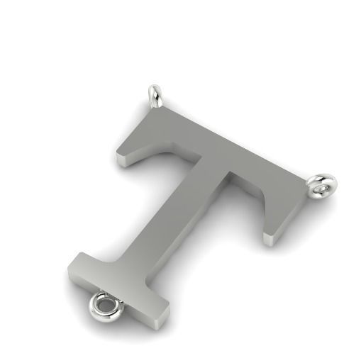 378 Pendant in the shape of the letter T 3D print model_3