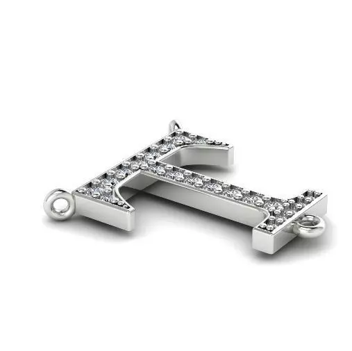 378 Pendant in the shape of the letter T 3D print model_0