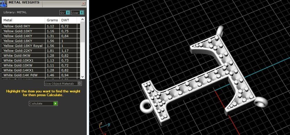 378 Pendant in the shape of the letter T 3D print model_5