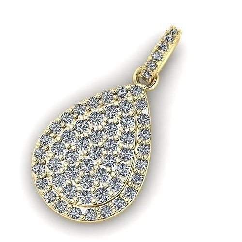 376 Pendant in the shape of a drop 3D print model