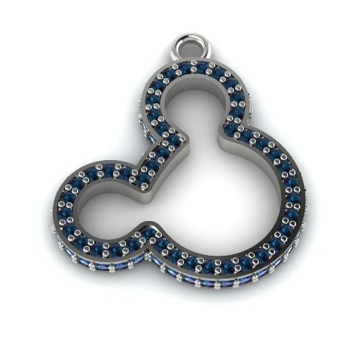 374 Pendant mickey mouse 3D print model_2