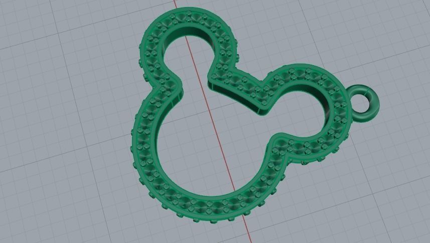 374 Pendant mickey mouse 3D print model_8
