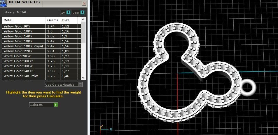 374 Pendant mickey mouse 3D print model_4