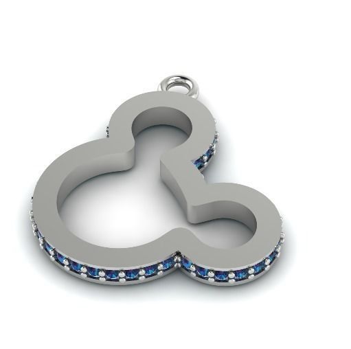 374 Pendant mickey mouse 3D print model_3