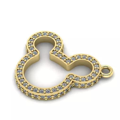 374 Pendant mickey mouse 3D print model_0