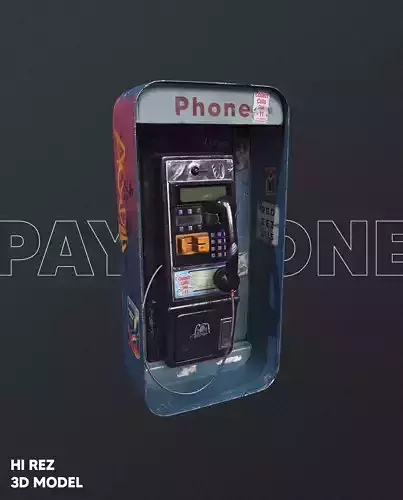 PAYPHONE Mid Poly 3D Model