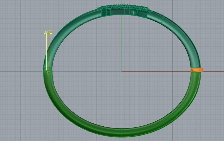 364 Bracelet with the letter Z 3D print model_11