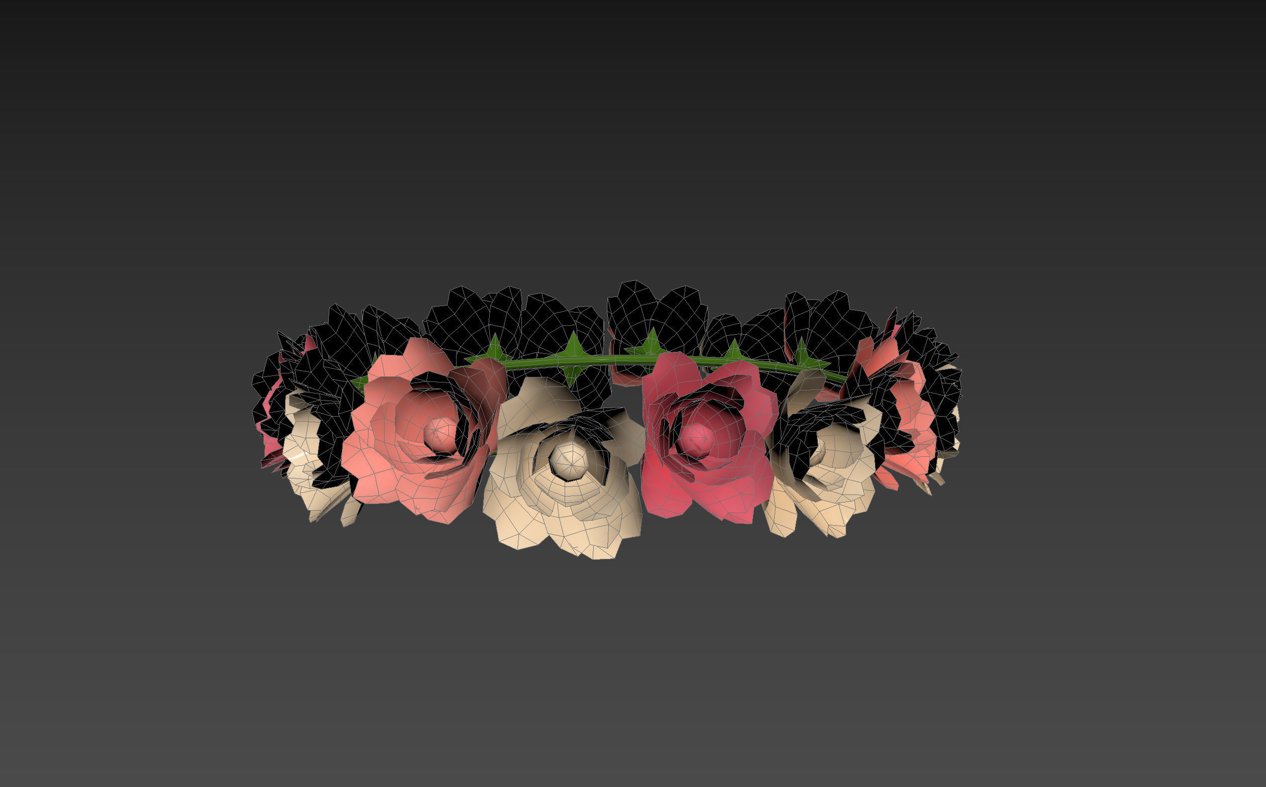 Flower Crown 3D model_11