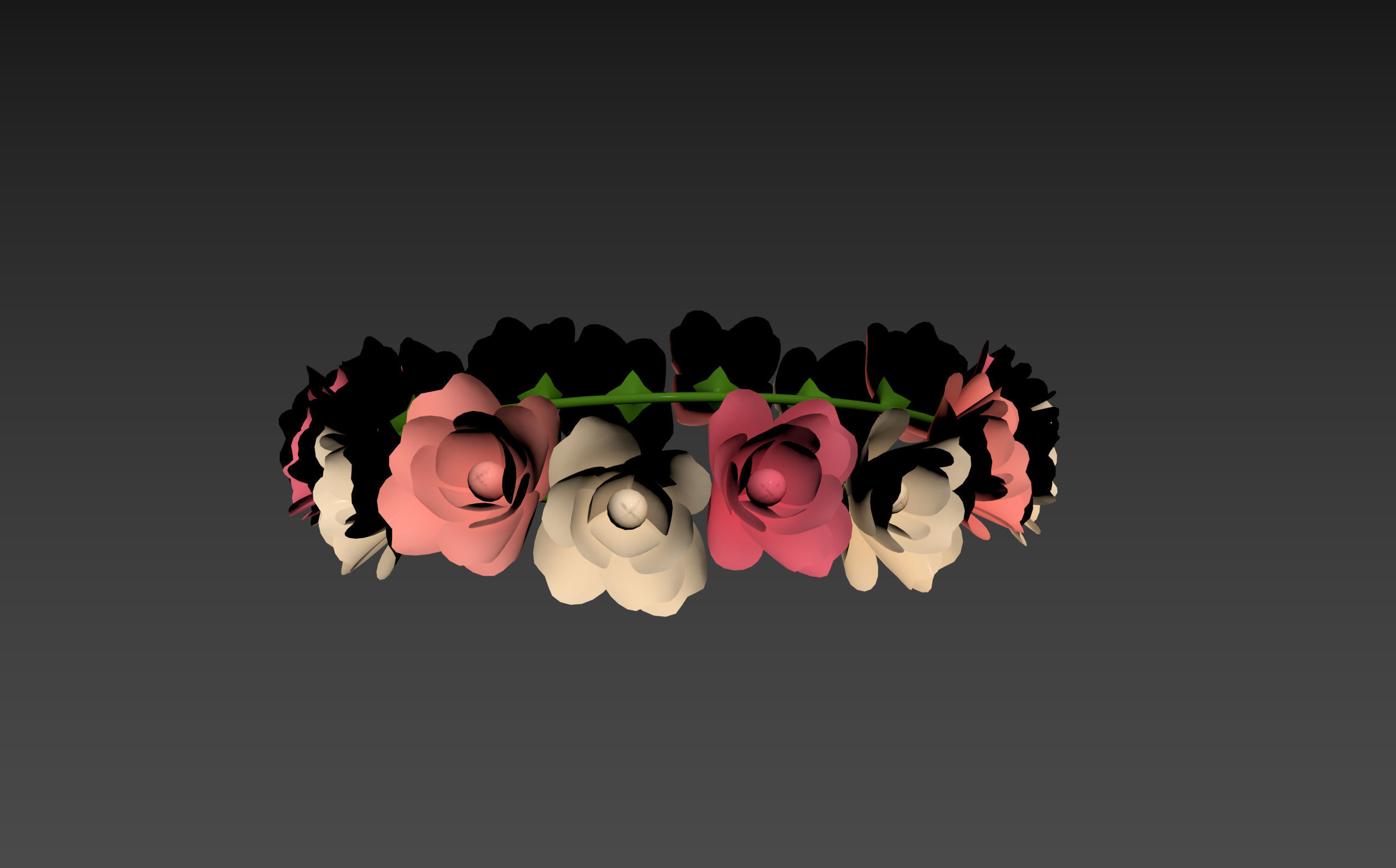 Flower Crown 3D model_10