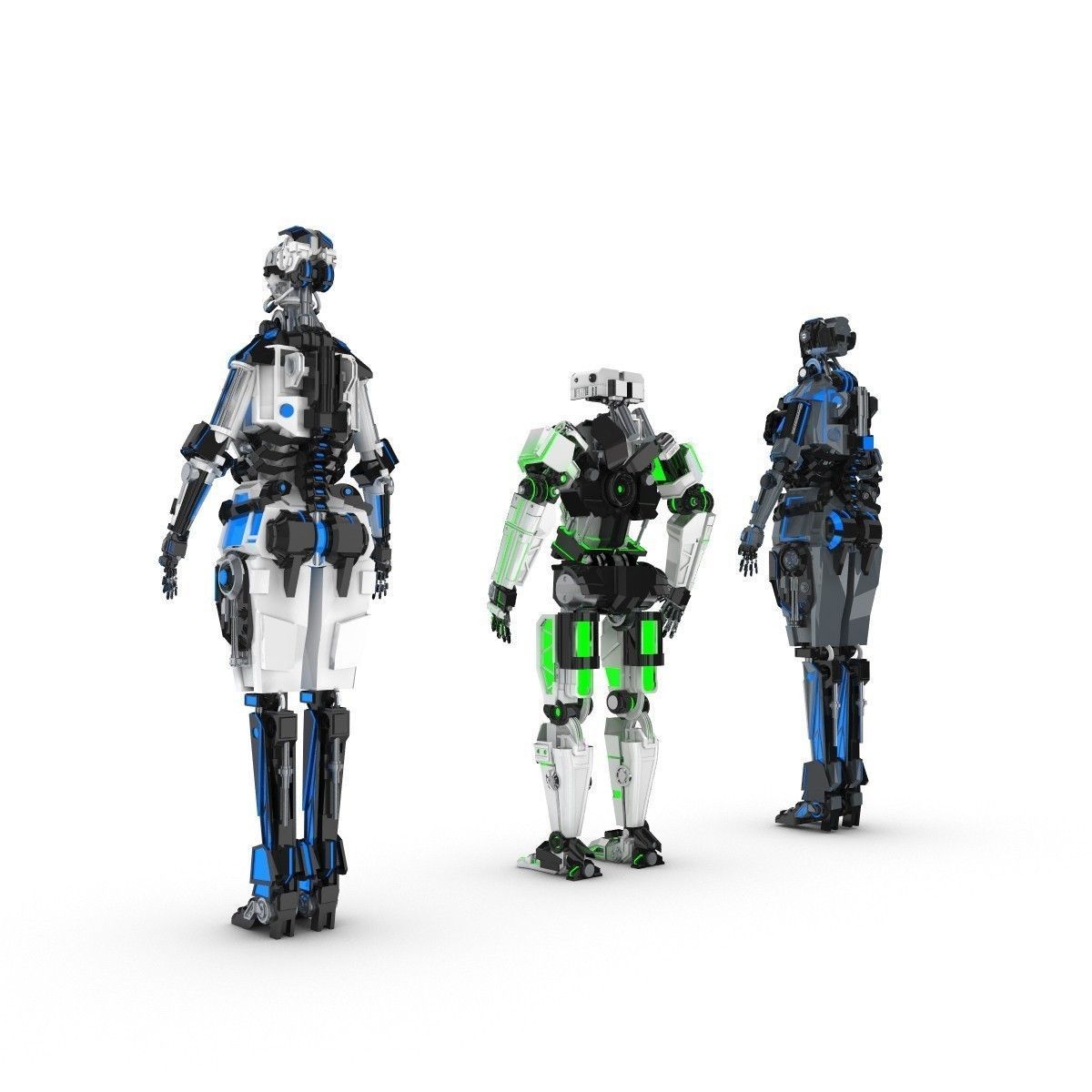 Sci-Fi Characters Pack 3D model_1