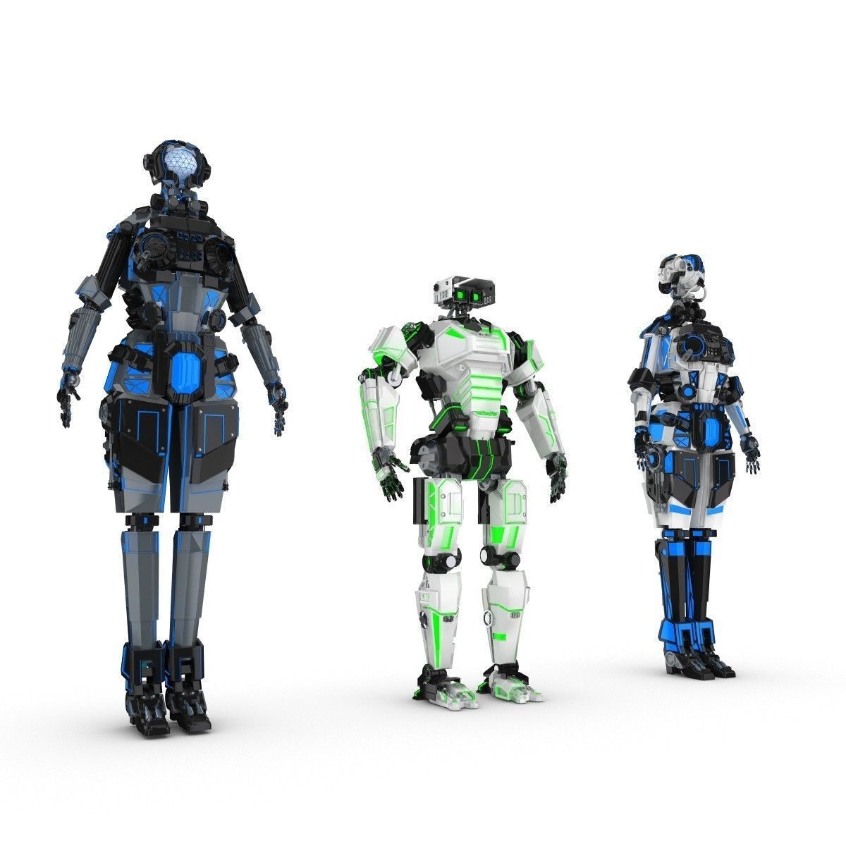 Sci-Fi Characters Pack 3D model_6