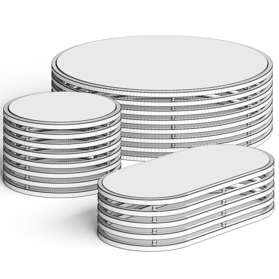 Seora Oyster Coffee Tables 3D model_1