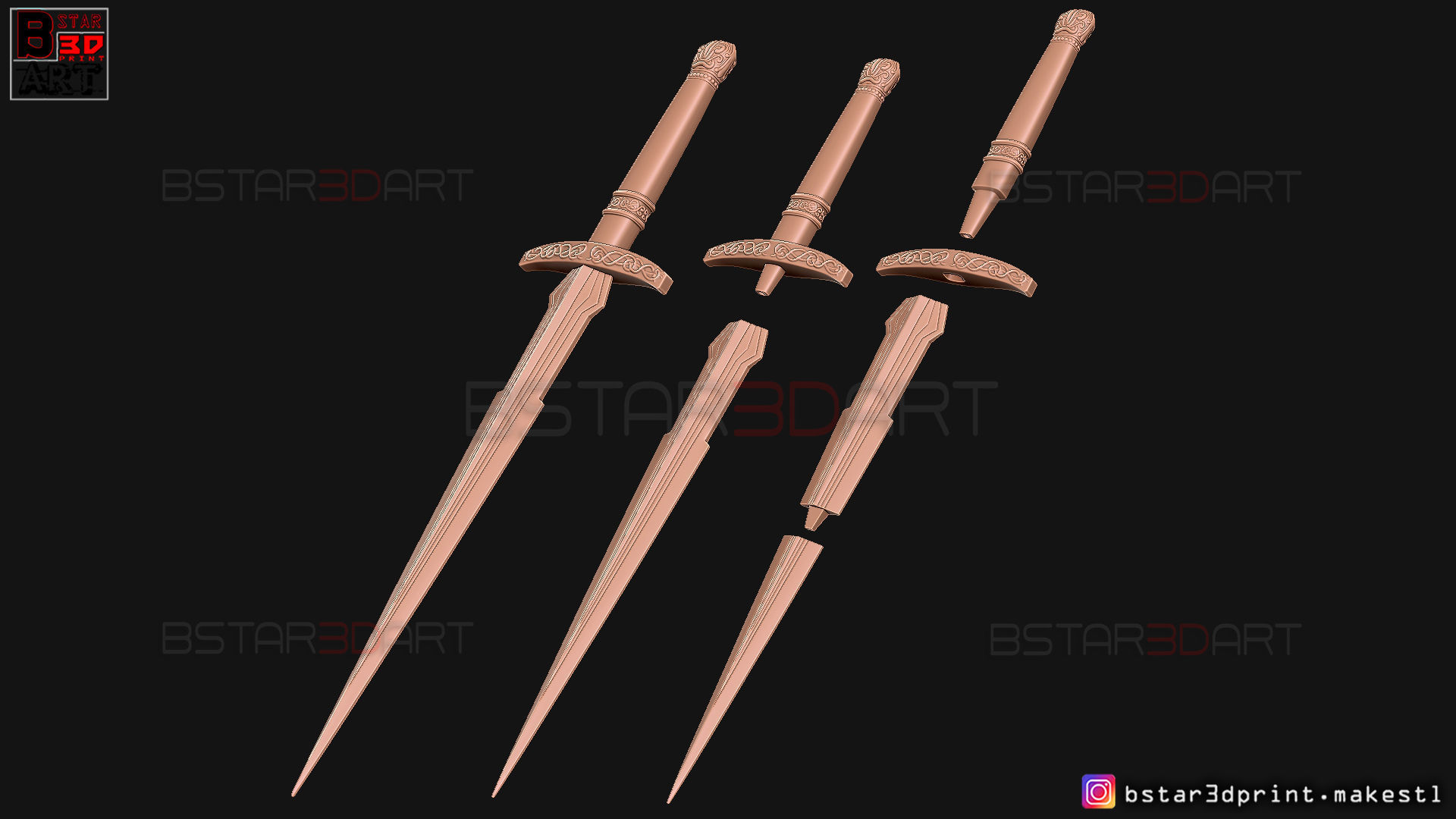 Loki Dagger 2021 - 2 Versions - Weapons of Loki - TV series  3D print model_55