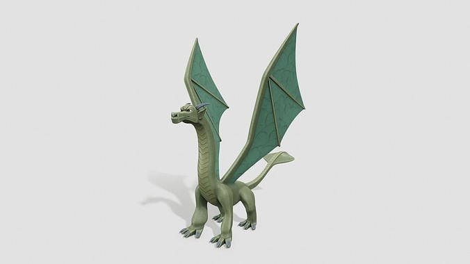 Stylized Dragon Free low-poly 3D model