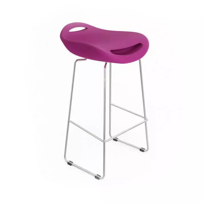 Violet Bar Stool 3D model_0