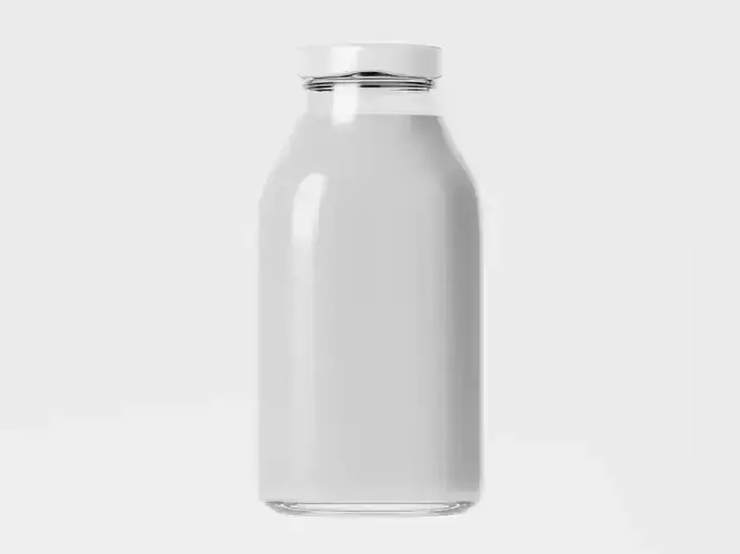 Bottle of milk 3d model