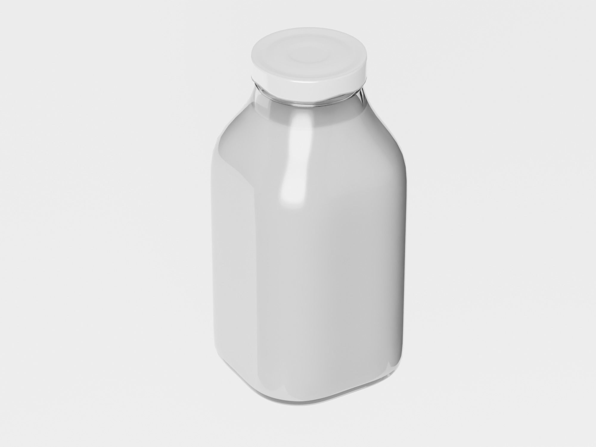 Bottle of milk 3d model 3D model_1