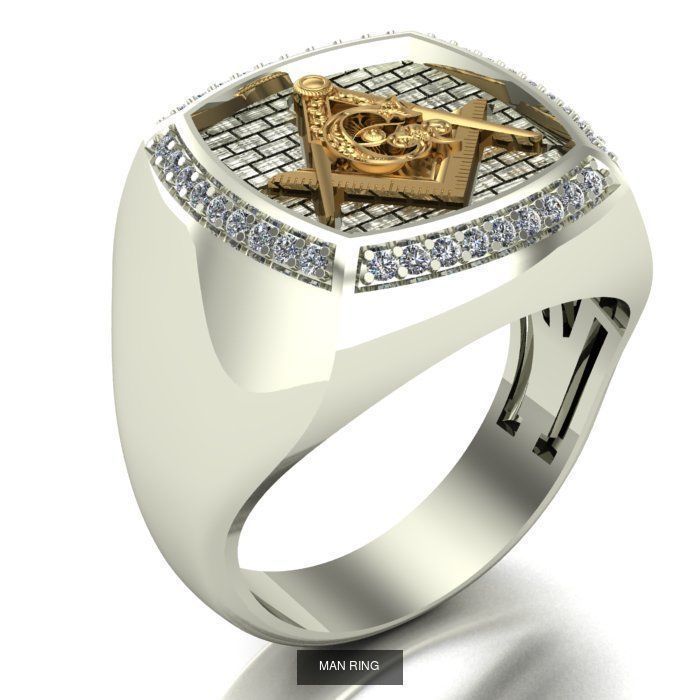 MAN RING  and  CUFFLINKS 3D Model Collection_2