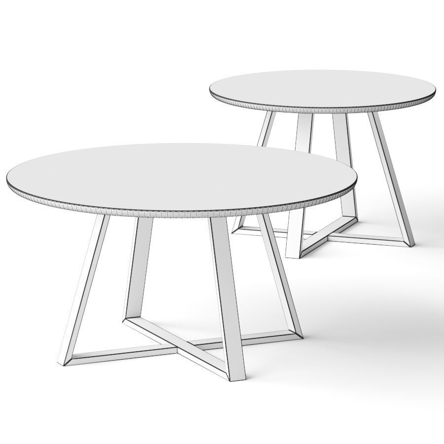 Nordic Studio Minimalist Creative Round Coffee Tables 3D model_1