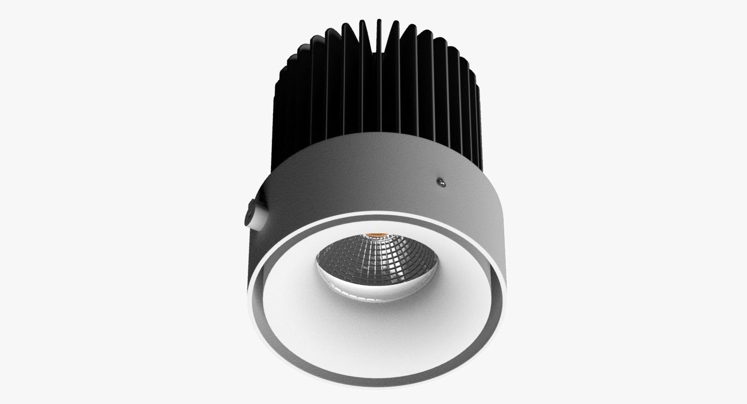 Basket two downlights 3D model_1