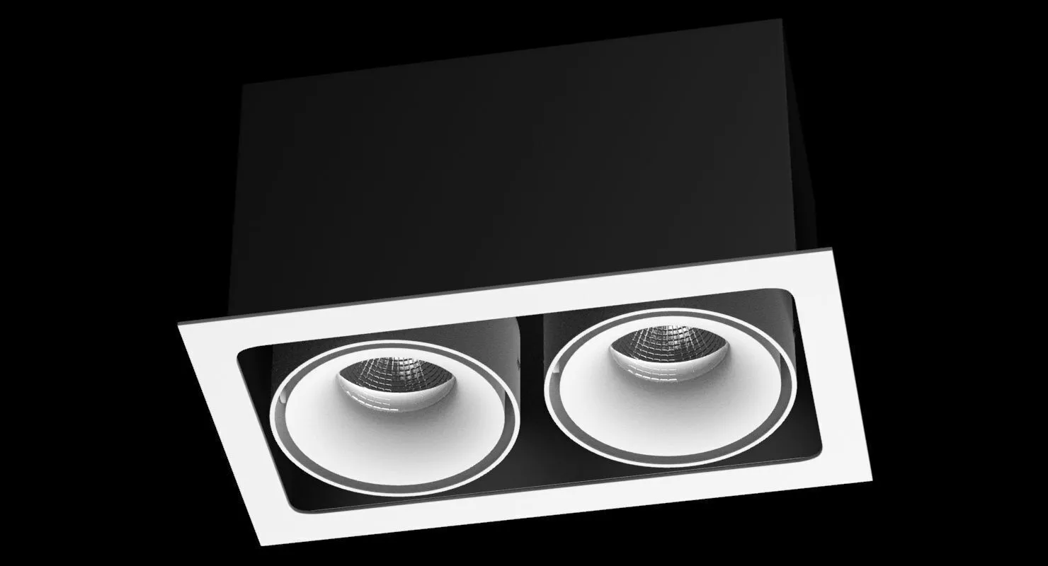 Basket two downlights 3D model