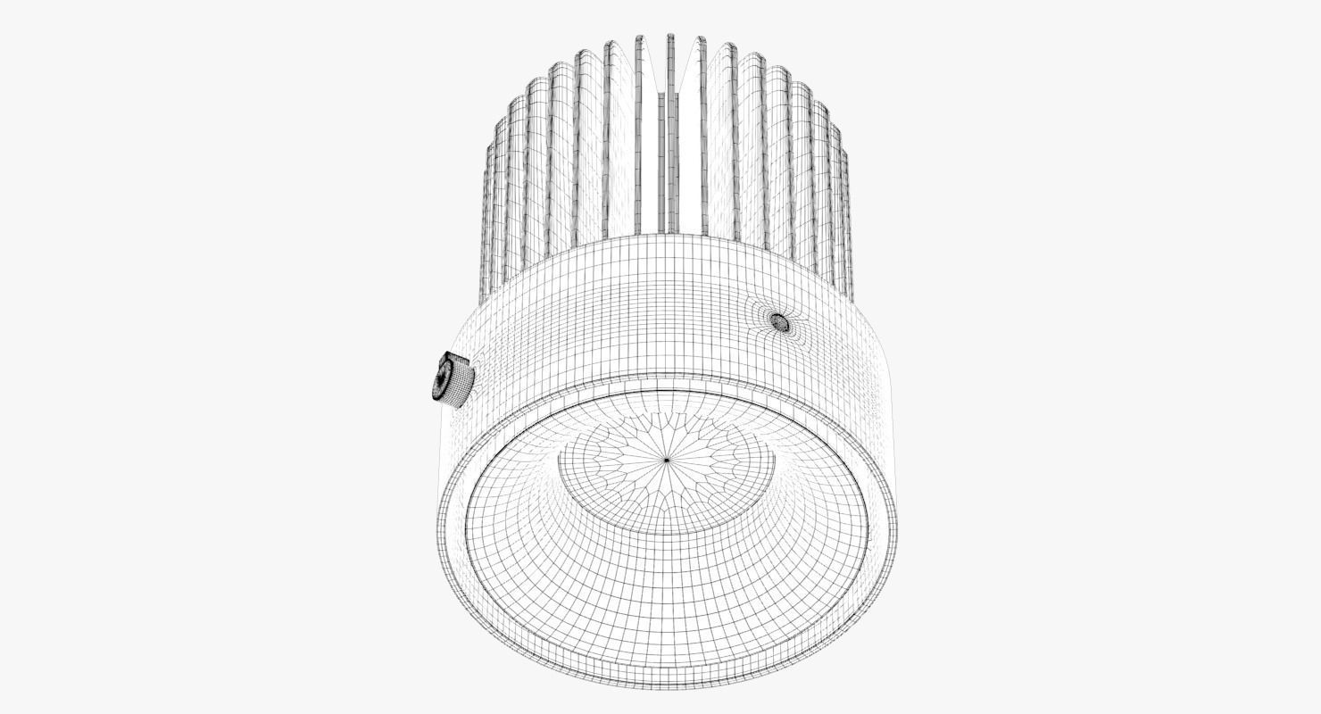 Basket two downlights 3D model_4